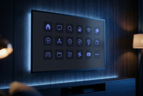 Smart TV die wordt ingesteld
